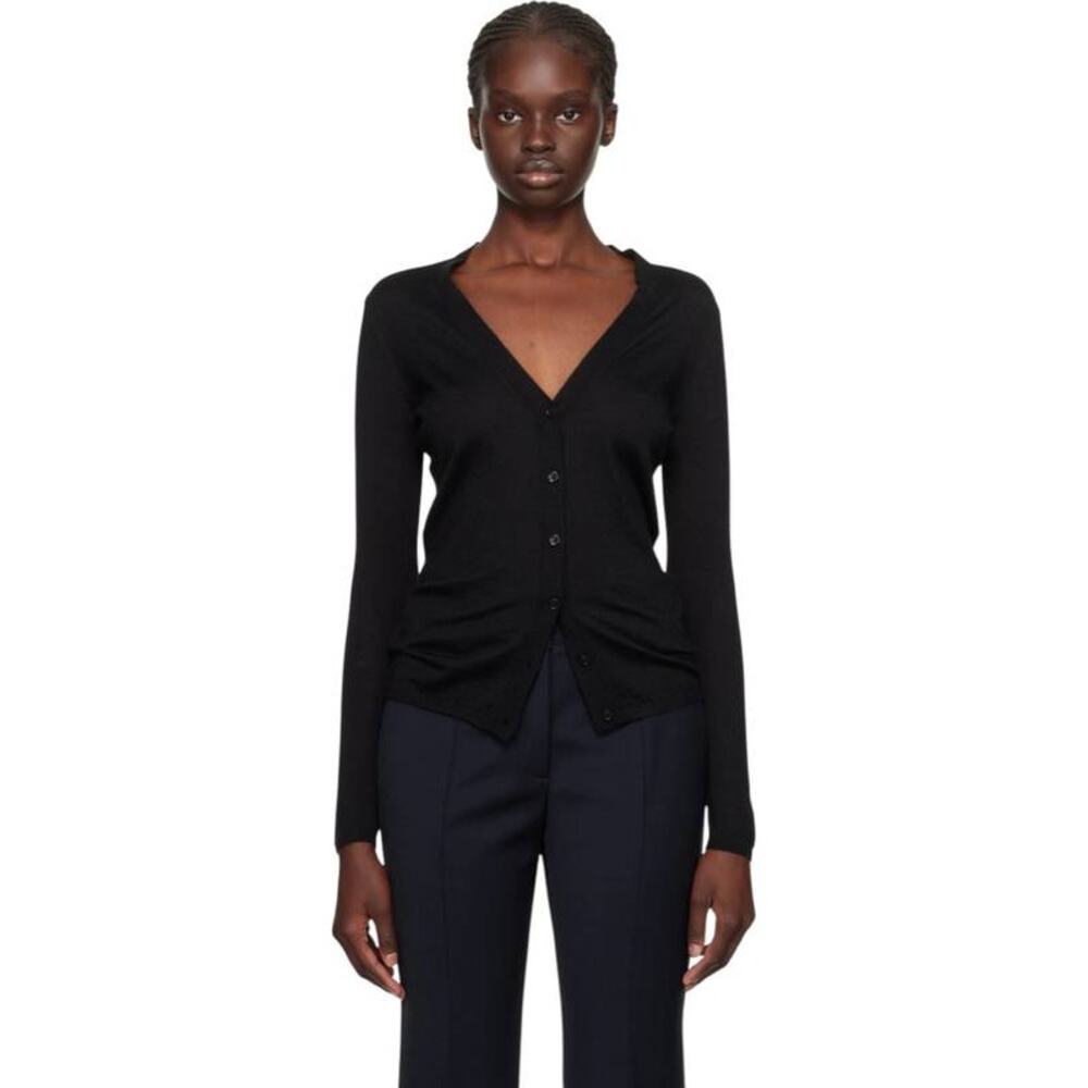 Gabriela Hearst Tori Cashmere Silk Cardigan Sweater in Black XS